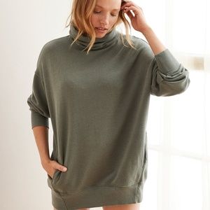 Oversized Comfy Olive Turtleneck